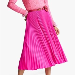 POLO by Ralph Lauren pleated hot pink midi skirt💗4